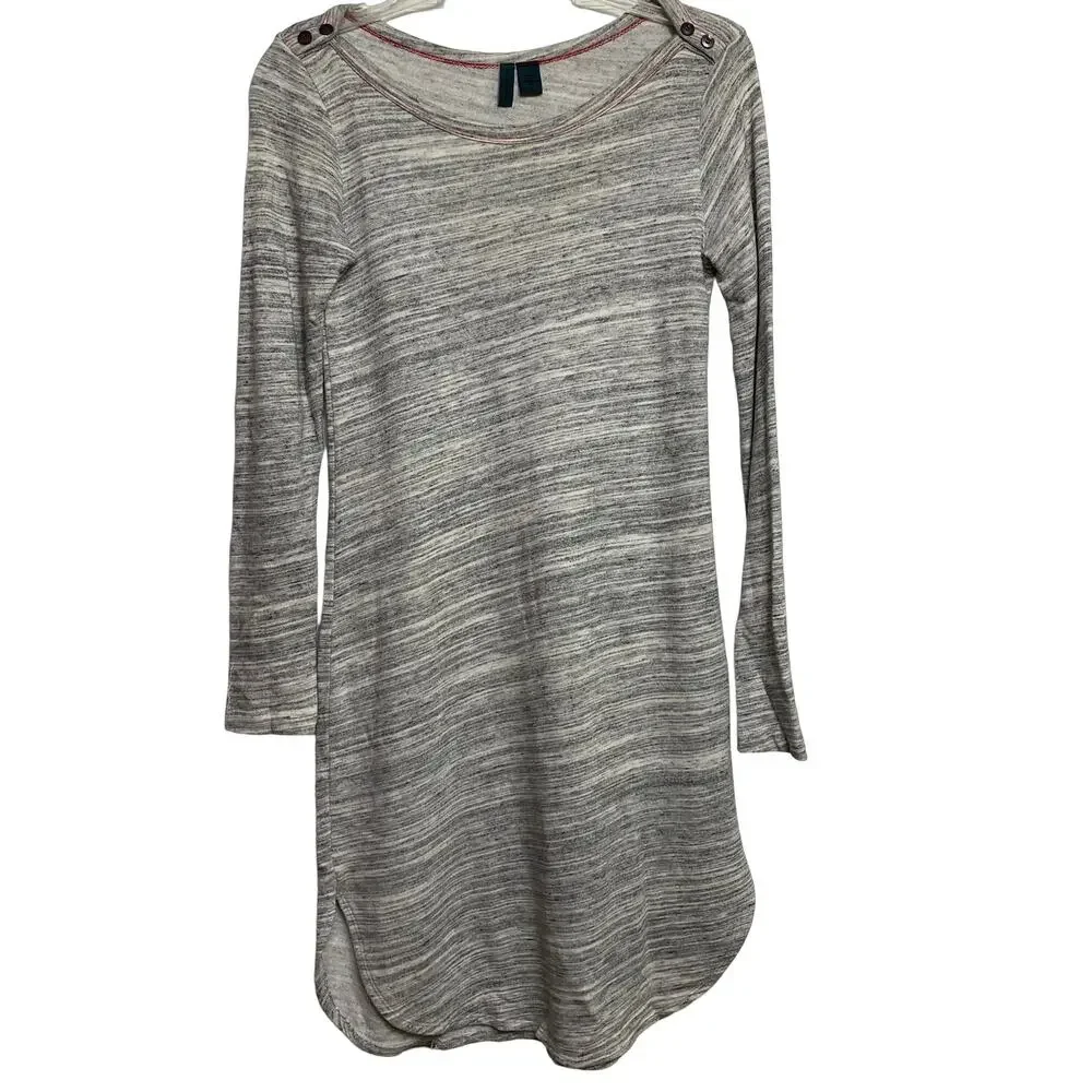 Anthropologie Left of Center Gray Marled Sweatshirt Dress S‎ (2615)
